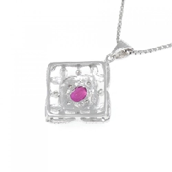 K18WG Dây chuyền Ruby 0.48CT - Hàng hiệu Chính hãng 861410