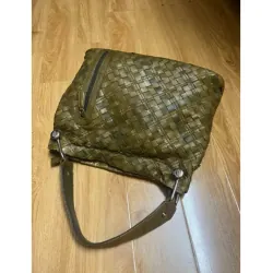 Túi nữ sz 31*26*10 da thật đan 2hand 928845