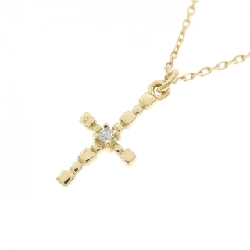 K18YG Dây chuyền kim cương hình chữ thập - Hàng hiệu Authentic 857894