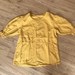 Áo kiểu nữ màu vàng 719482