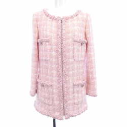 Áo khoác không cổ CHANEL P50301V37285