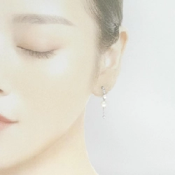 K18WG/K14WG Bông tai ngọc trai Akoya - Hàng hiệu Authentic 876726