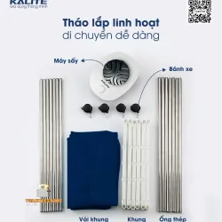 Từ sấy quần áo KALITE KL6880 sấy khô nhanh diệt vi khuẩn 601534