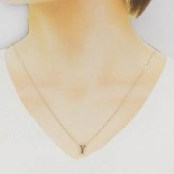 K18PG Chữ cái Y Dây chuyền kim cương 0.01CT - Hàng hiệu Chính hãng 863557