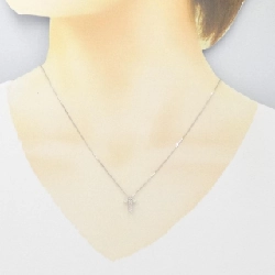 K18WG Dây chuyền kim cương chéo 0.16CT - Hàng hiệu Chính hãng 862421