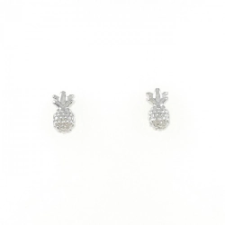 K18WG Bông tai Dứa - Hàng hiệu Chính hãng