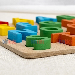 Bảng chữ cái Tiếng Việt, bảng chữ cái gỗ nổi chữ và số cho bé, kích thước 30x22cm, giúp bé phát triển tư duy 531099
