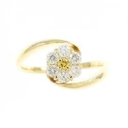 Nhẫn kim cương K18YG hoa 0.030CT 671102