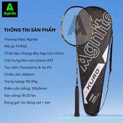 Vợt cầu lông cao cấp AGNITE chính hãng - khung carbon bền nhẹ - hàng mới 126470