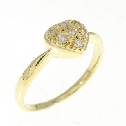Nhẫn kim cương hình trái tim K18YG 0.07CT