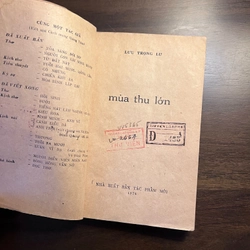 Mùa thu lớn - Lưu Trọng Lư (xb 1978) 532030