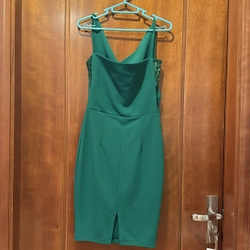 Váy body cổ đổ xanh lá sexy size S - hàng thiết kế việt 522277