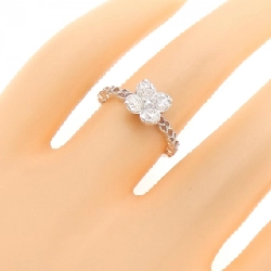 Nhẫn kim cương hoa K18WG 0.50CT 673053