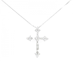 K18WG Dây chuyền kim cương hình chữ thập 1.00CT - Hàng hiệu Chính hãng