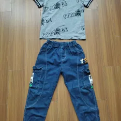 Set quần jeans áo thun cho bé tầm 30 ký 792993
