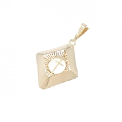 K18YG Mặt dây chuyền hình chữ thập - Hàng hiệu Chính hãng