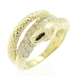 Nhẫn kim cương K18YG hình rắn 0.52CT