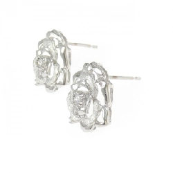 K18WG Hoa Hồng Bông Tai Kim Cương 0.14CT - Hàng hiệu Chính hãng 864410