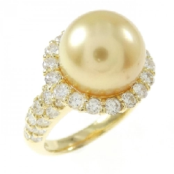 Nhẫn ngọc trai trắng K18YG 10.5mm