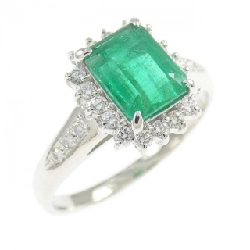 Nhẫn Emerald PT900 1.48CT - Hàng hiệu Chính hãng