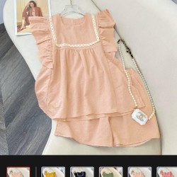 Set bộ dễ thương. Size XL . Màu kem . Quần có túi . Mới 90% . Vì mình mua nhầm size