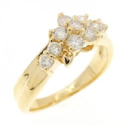 Nhẫn kim cương hoa K18YG 0.50CT