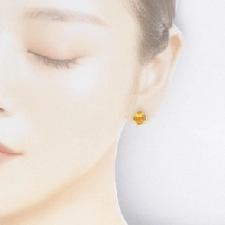 K18YG Citrine Bông tai - Hàng hiệu Chính hãng 871920