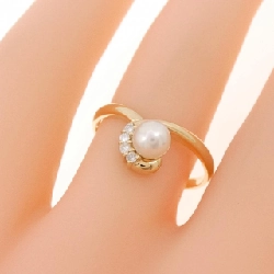 Nhẫn ngọc trai Akoya K18YG 4.6mm - Hàng hiệu Authentic 854796