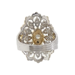 Nhẫn kim cương K18WG/K18YG 0.45CT - Hàng hiệu Authentic 854572