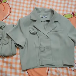 Set áo váy dáng suông đính hoa 936915