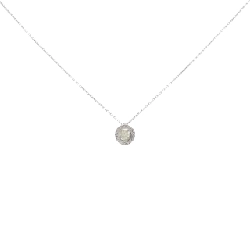 Dây chuyền kim cương K18WG 0.10CT - Hàng hiệu Chính hãng