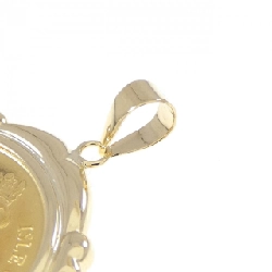 K18YG(枠) Mặt dây chuyền đồng xu - Hàng hiệu Authentic 864459