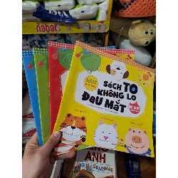 Bộ 4 cuốn sách to không lo đau mắt 0-6 tuổi mới 80% nhăn bìa HCM0808 MẸ VÀ BÉ