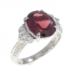Nhẫn Garnet PT900 2.75CT - Hàng hiệu Chính hãng