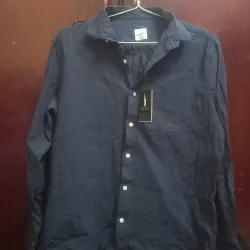 Áo sơ mi hussio dài tay xanh navy size XL