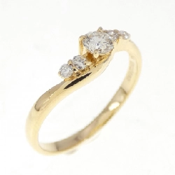 Nhẫn kim cương K18YG 0.17CT