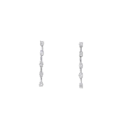 K18WG Bông tai kim cương 0.2CT - Hàng hiệu Chính hãng