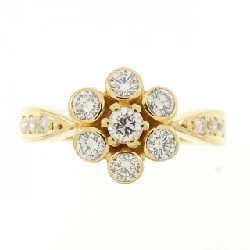 Nhẫn kim cương hoa K18YG 0.48CT 670910