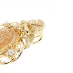 K18YG Thiên Thần Mặt Dây Chuyền Shell Cameo - Hàng hiệu Chính hãng 871264