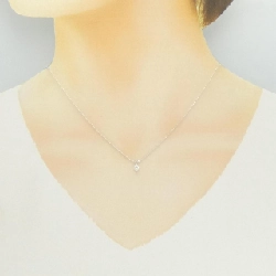 K18WG Solitaire Dây chuyền kim cương 0.18CT - Hàng hiệu Chính hãng 858278