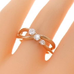 Nhẫn kim cương ba viên K18PG 0.25CT - Hàng hiệu chính hãng 855030