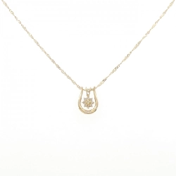 K18YG 2WAY Hoa Hồng Kim Cương Dây Chuyền 0.12CT - Hàng hiệu Chính hãng