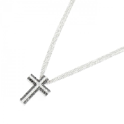 Ponte Vecchio Dây chuyền kim cương chéo 0.39CT - Hàng hiệu Authentic 841544