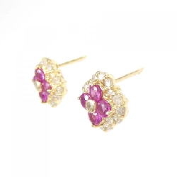 K18YG Hoa Hồng Ruby Bông Tai 0.70CT - Hàng hiệu Chính hãng 864161