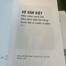 VÕ VĂN KIỆT HỒI KÝ - NXB CHÍNH TRỊ QUỐC GIA  1027404