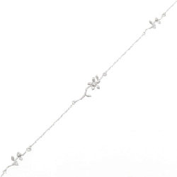 K18WG Vòng tay kim cương hoa 0.07CT - Hàng hiệu Authentic