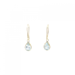 K18YG Blue Topaz Bông tai - Hàng hiệu Chính hãng