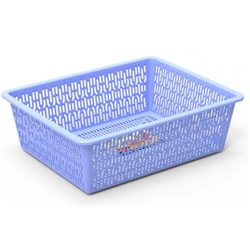 Rổ nhựa hình chữ nhật kích thước 38x26x9 cm - Mã số 1090 338204