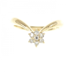 Nhẫn kim cương hoa K18YG 0.10CT 671400