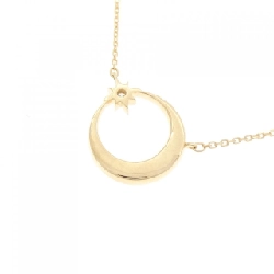 K18YG Mặt trăng Kim cương Dây chuyền 0.11CT - Hàng hiệu Chính hãng 856163